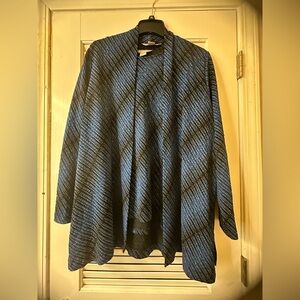 TanJay Blue and Black Striped Blazer